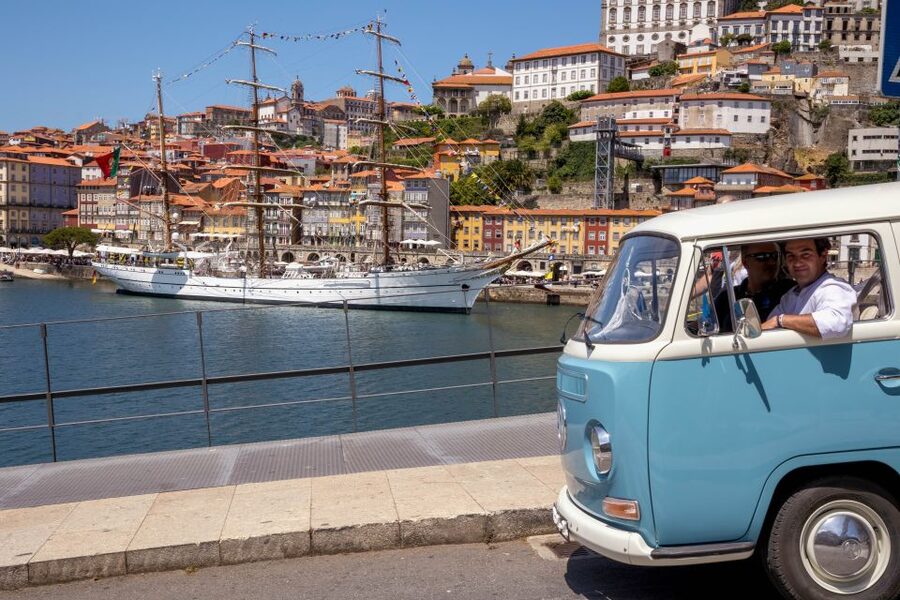 Best views to Porto from Gaia. VW Kombi tour with cocktail - Senhor da Pedra, the memorable final stop