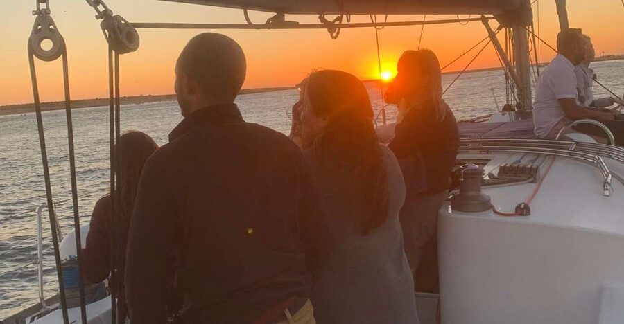 Douro Sunset Sailboat Experience in Porto - Under the Luis I Bridge and beside Ribeira