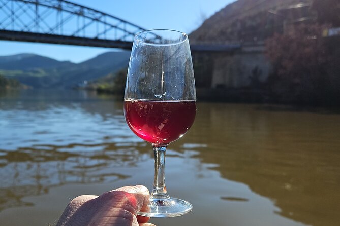Douro Valley Tour with Train and Vinho Verde - Pinhão from the river and railway