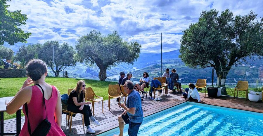 From Porto: 2 Wine Regions, Farm-to-Table Lunch & Boat - A farm-to-table lunch with Douro views