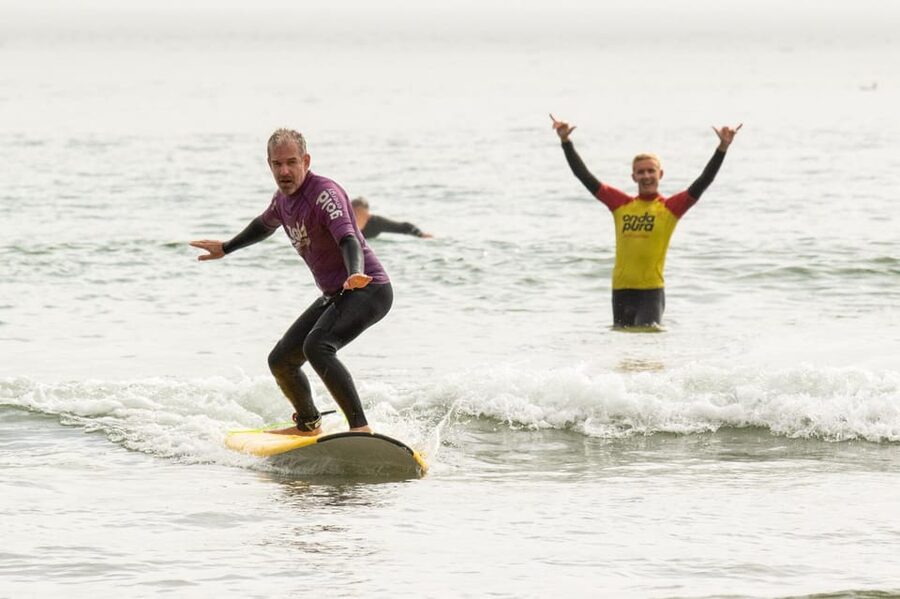 Group Surf Lesson - Getting the board, wetsuit, and basic briefing