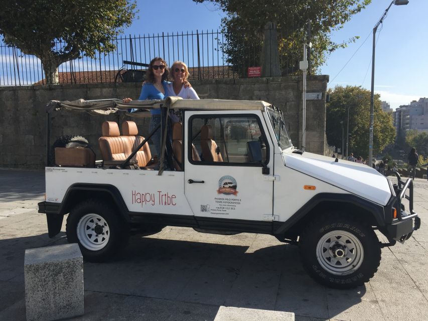 Historic adventure convertible UMM Portugues military jeep - São Bento Station and 20,000 painted tiles