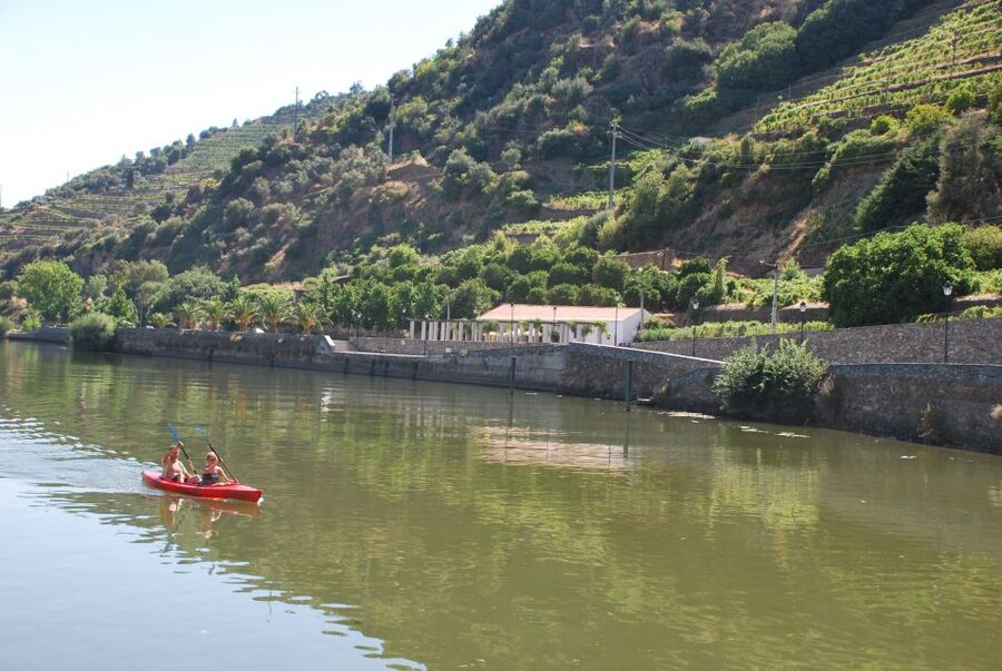 Pinhão: Douro Valley Rabelo Boat Tour and Kayak Experience - Twelve kilometers through vineyard country