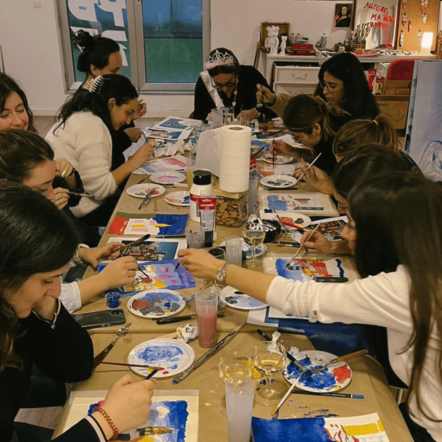 Porto: Acrylic Painting Workshop for Groups - Antero Quental - A closer look at the finished painting