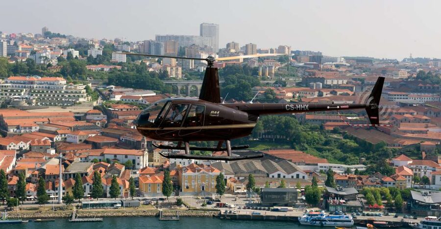 Porto Atlântico Helicopter Tour - Following the Douro River over Porto
