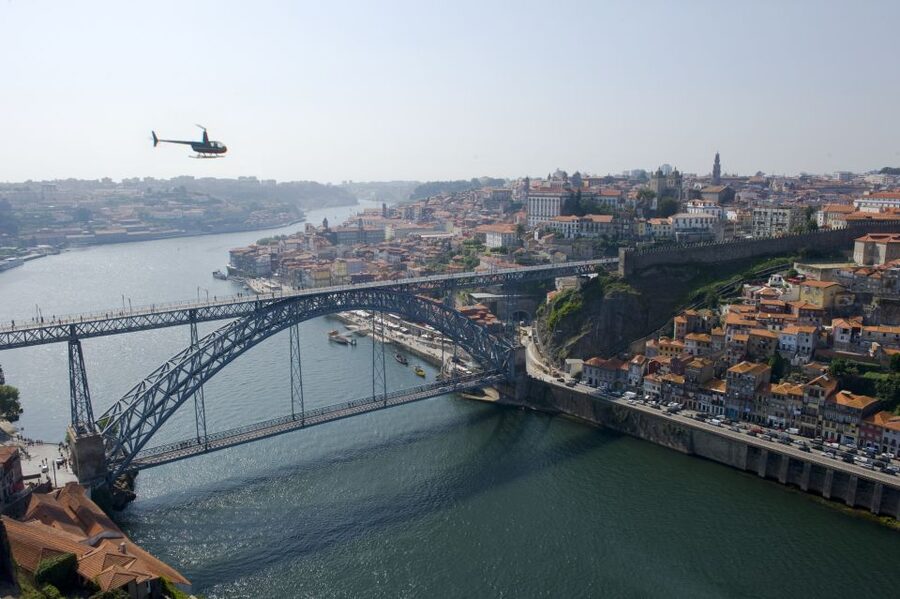 Porto Atlântico Helicopter Tour - Out toward Foz, Miramar, and Senhor da Pedra