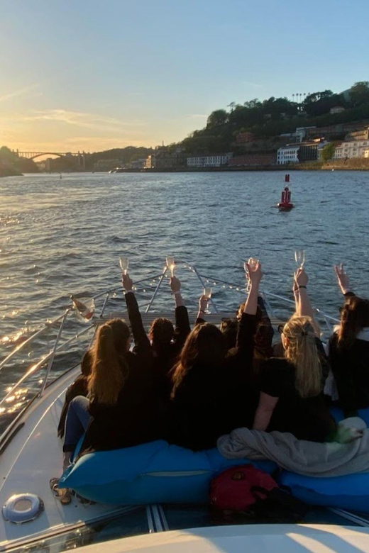 Porto: Douro River Cruise / Welcome Drink/with sunset option - The Dom Luis I Bridge from below
