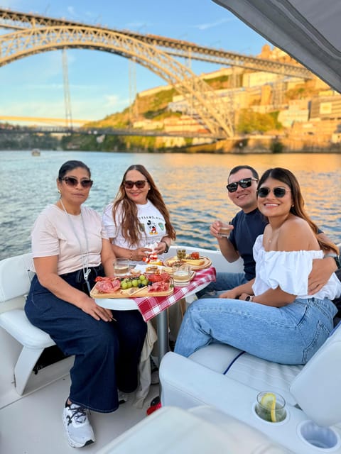 Porto: Private Douro River Bridges Cruise with Food & Wine - Portuguese food board and wine tasting on board