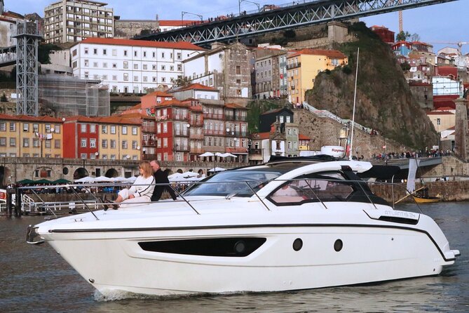 Porto: Private Yacht Experience with Local Wines & Snacks - Dom Luís Bridge and Ribeira from the river